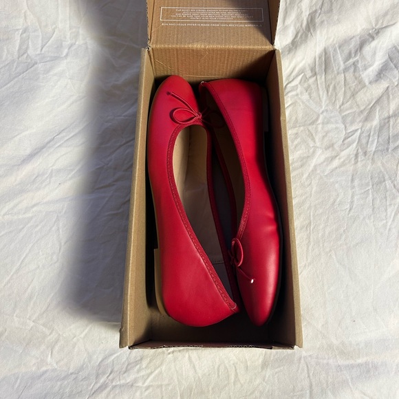 Red Ballet Flats - Picture 2 of 4